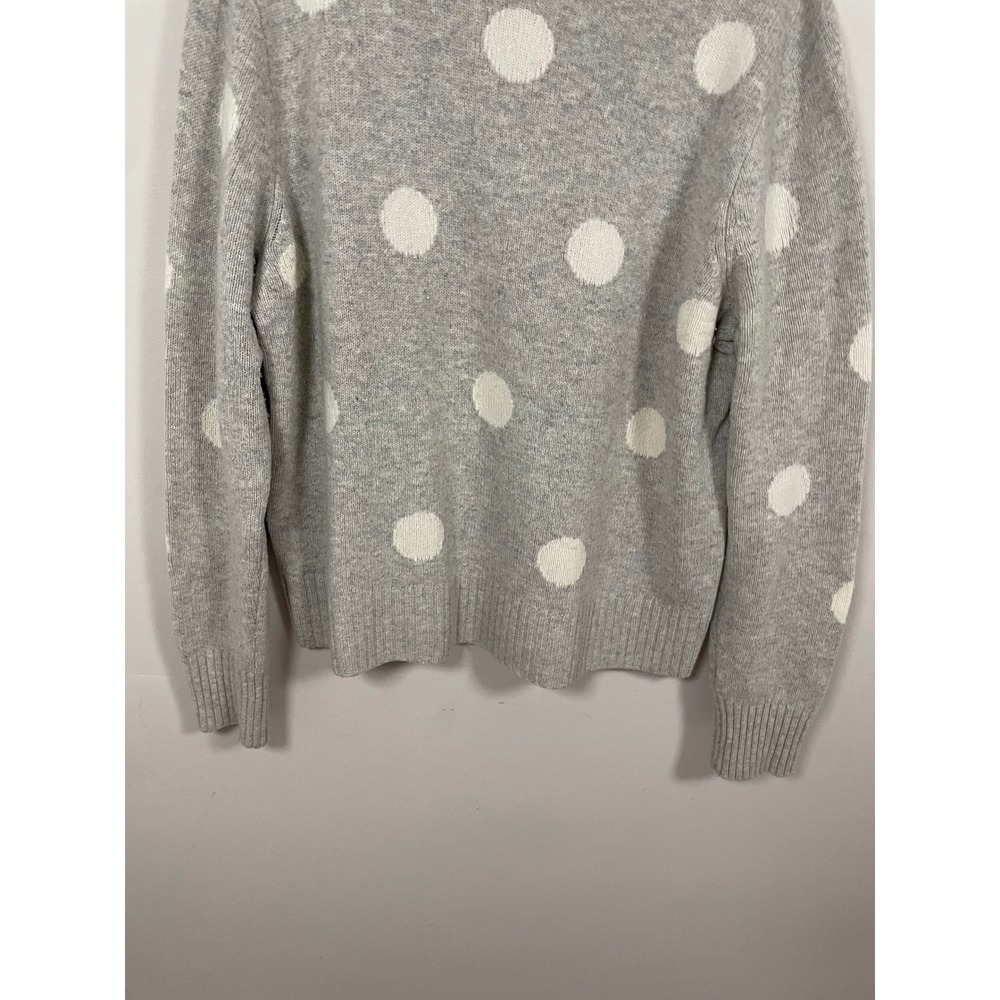 J.Crew Always 1988 Rollneck Sweater in Gray Polka Dot Size Large - Picture 4 of 9